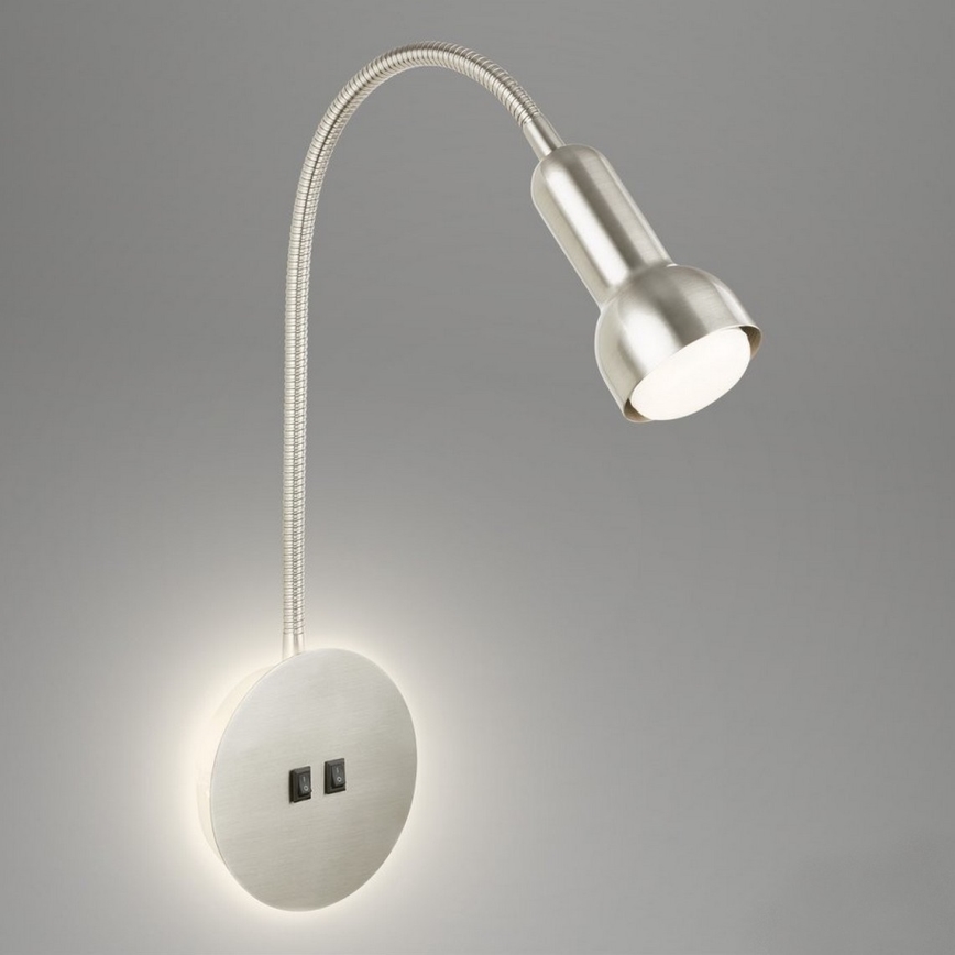 Briloner 2178012 - LED Pielāgojama sienas lampa 1xE14/10W/230V + LED/3W matēts hroms