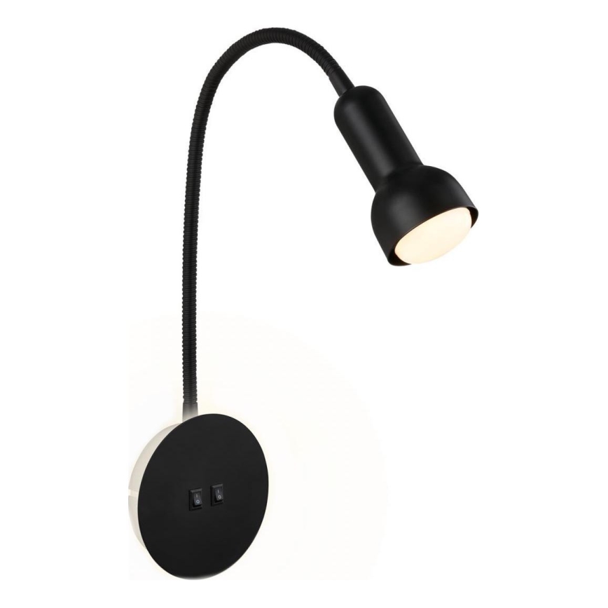 Briloner 2178015 - LED Sienas pielāgojama lampa 1xE14/10W/230V + LED/3W melna