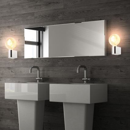 Briloner 2182-018 - Vannas istabas sienas gaismeklis DONGA 1xE27/10W/230V IP44 spīdīgs hroms