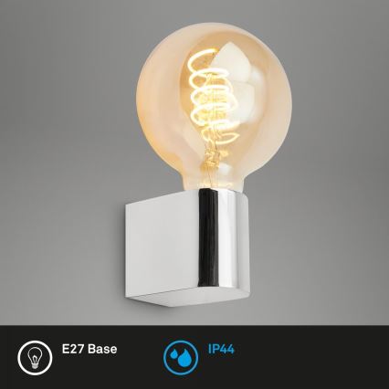 Briloner 2182-018 - Vannas istabas sienas gaismeklis DONGA 1xE27/10W/230V IP44 spīdīgs hroms