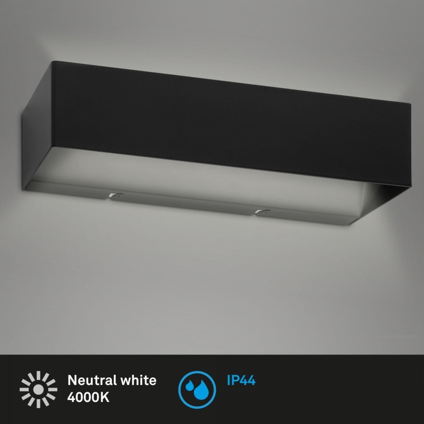Briloner 2204-015 - LED Āra sienas lampa LED/8W/230V IP44 melna