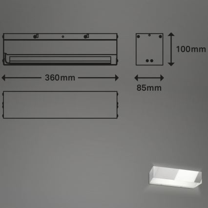 Briloner 2204-018 - LED Āra sienas lampa LED/8W/230V IP44 hroms