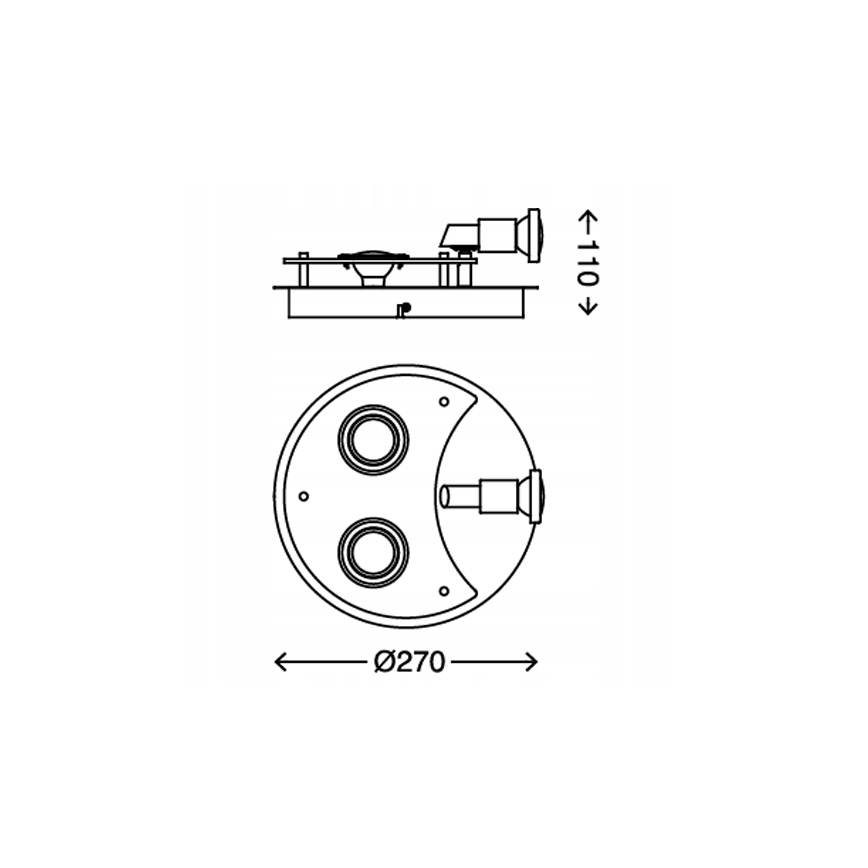 Briloner 2228-038 - LED starmetis SPLASH 3xGU10/3W/230V