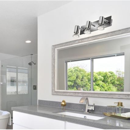 Briloner 2290-038 - LED Vannas istabas starmetis SPLASH 3xGU10/5W/230V IP23