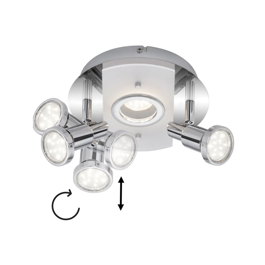 Briloner 2292-038 - LED Starmetis SPLASH 2xGU10/3W/230V + 1xLED/5W