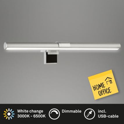 Briloner 2303-014 - LED Aptumšojams monitora apgaismojums LED/3,5W/5V 3000/4500/6500K