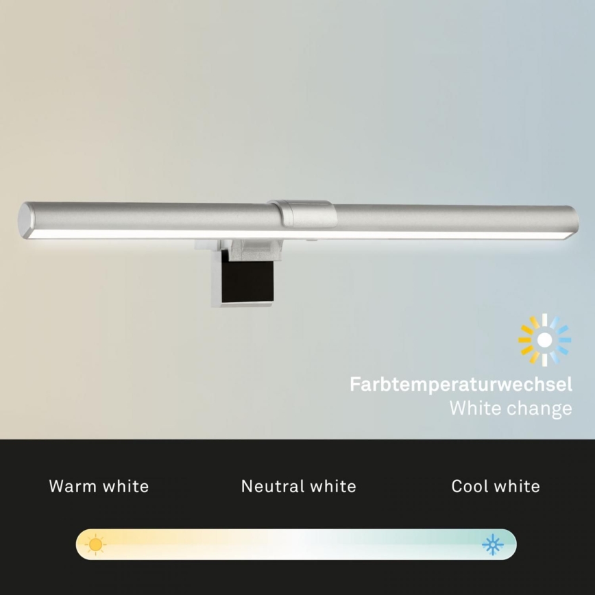 Briloner 2303-014 - LED Aptumšojams monitora apgaismojums LED/3,5W/5V 3000/4500/6500K