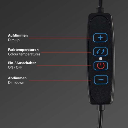 Briloner 2303-014 - LED Aptumšojams monitora apgaismojums LED/3,5W/5V 3000/4500/6500K