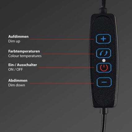 Briloner 2303-015 - LED Aptumšojams monitora apgaismojums LED/3,5W/230V 2700/4000/6500K