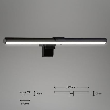 Briloner 2303-015 - LED Aptumšojams monitora apgaismojums LED/3,5W/230V 2700/4000/6500K