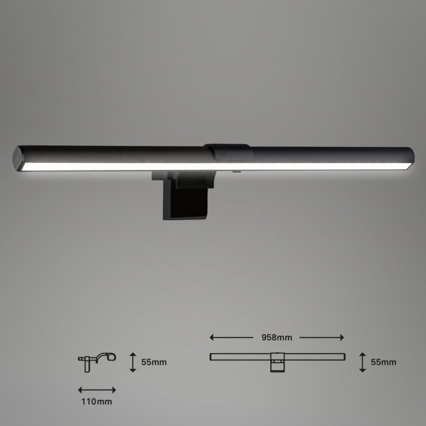 Briloner 2303-015 - LED Aptumšojams monitora apgaismojums LED/3,5W/230V 2700/4000/6500K
