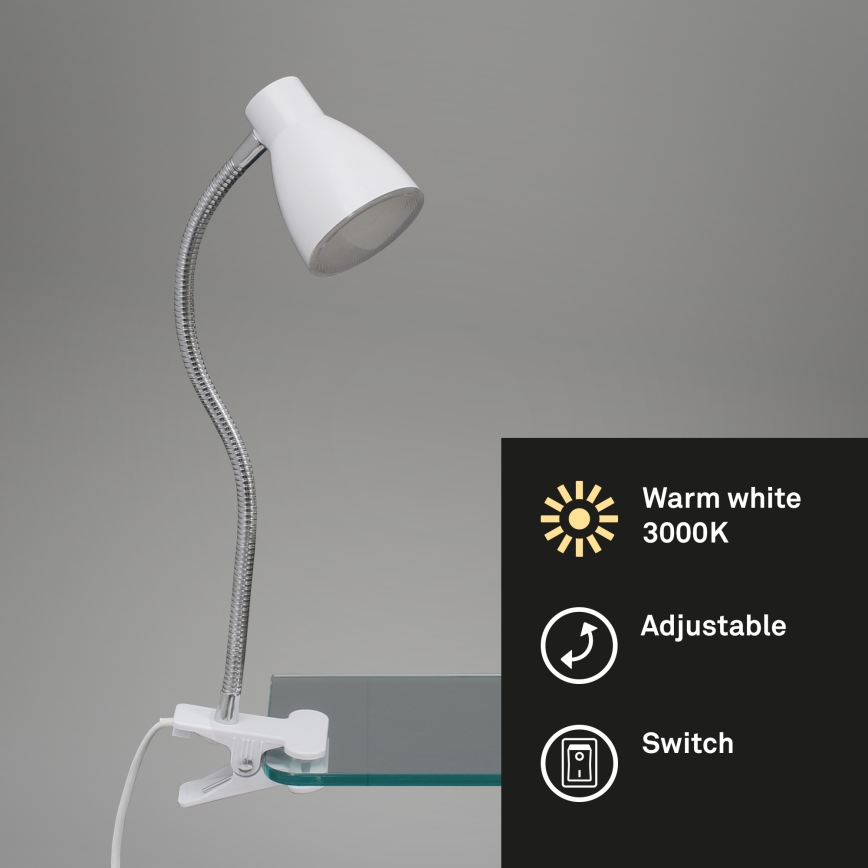 Briloner 2615-016P - LED Lampa ar fiksatoru GRIP LED/2,5W/230V balta