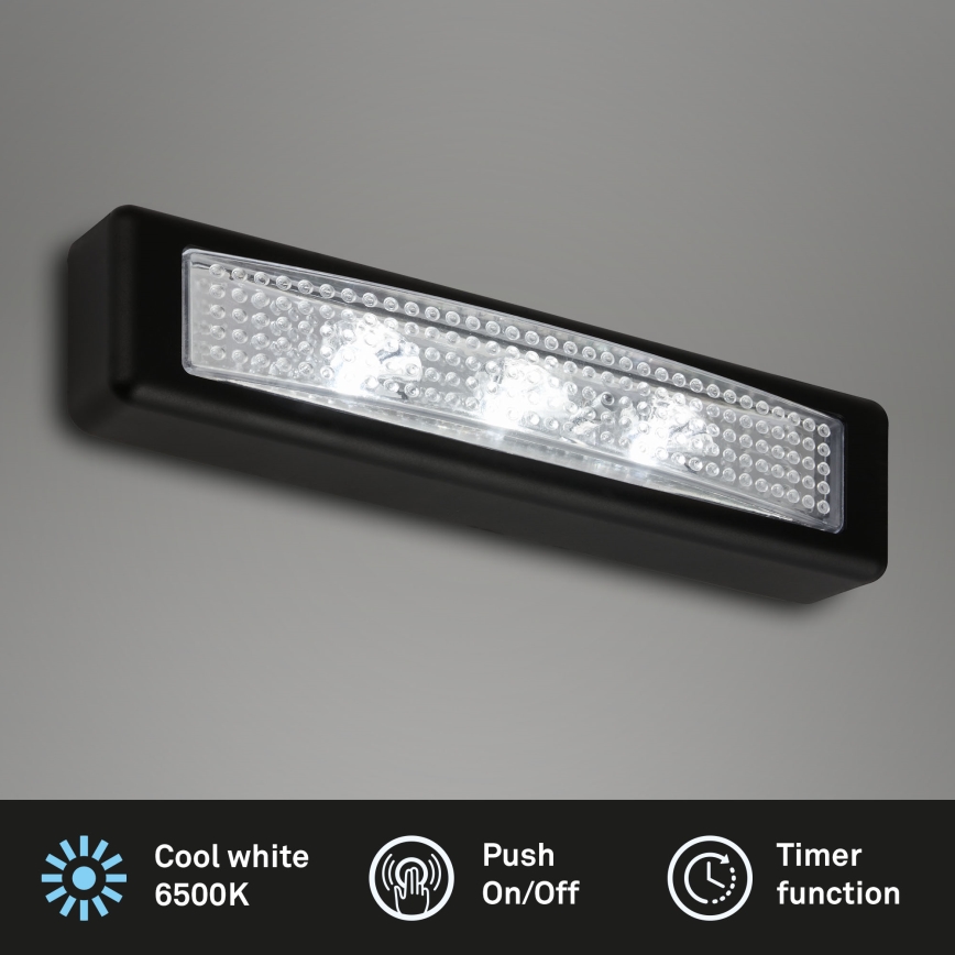 Briloner 2689-035 - LED Skārienvadāma orientēšanās lampa LERO LED/0,18W/3xAAA melna