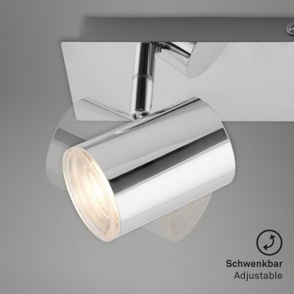 Briloner 2731-028 - Vannas istabas virziena gaismeklis BANYO 2xGU10/5W/230V IP44 spīdīgs hroms