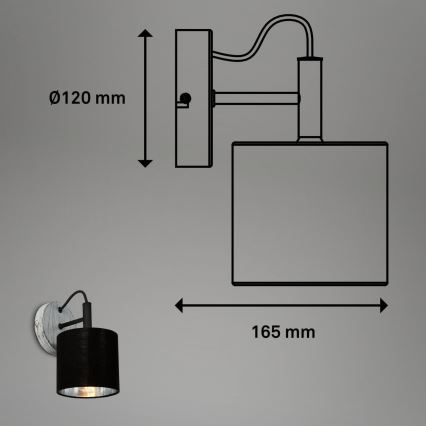 Briloner 2737-014 - Sienas lampa SILVER CRAFTED 1xE14/25W/230V