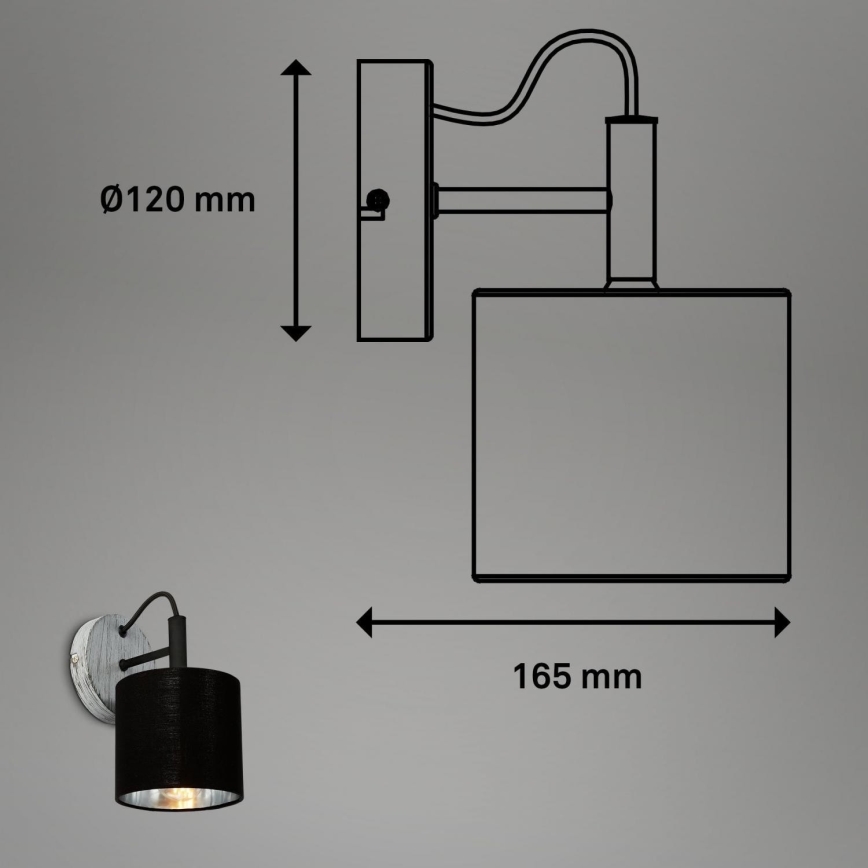 Briloner 2737-014 - Sienas lampa SILVER CRAFTED 1xE14/25W/230V