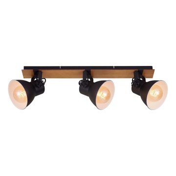 Briloner 2742-035 - Starmetis SPOTLIGHT 3xE27/40W/230V melna/brūna