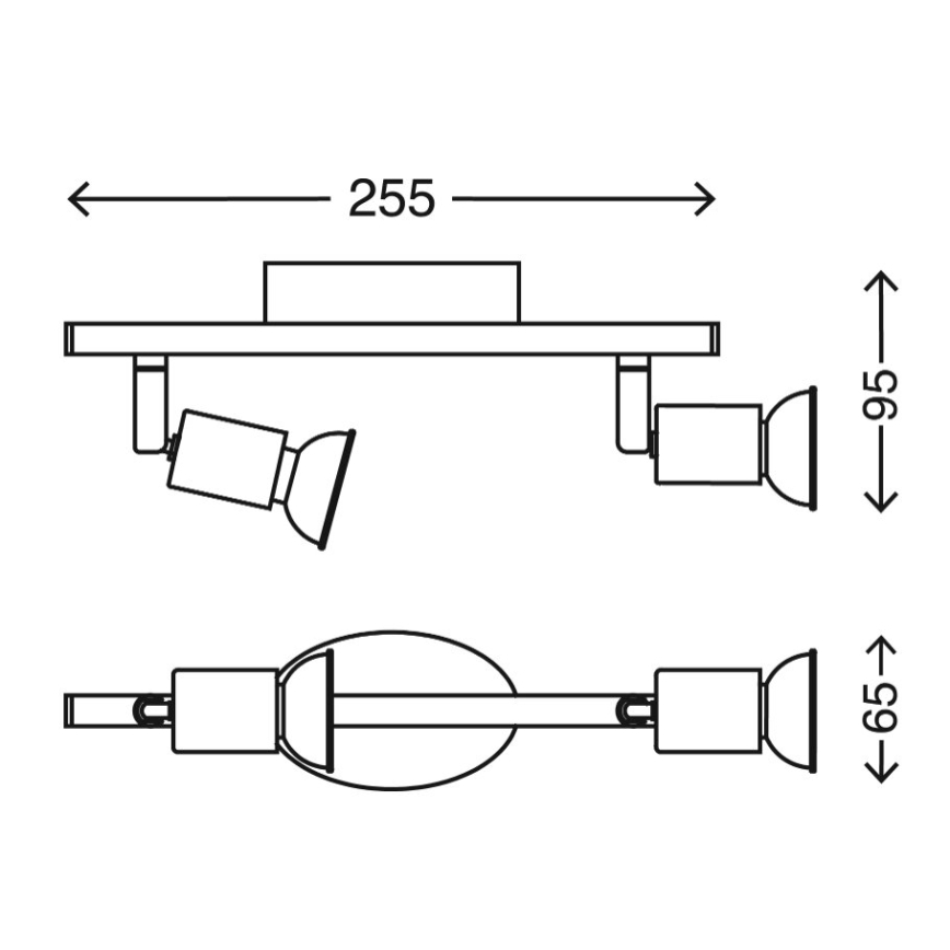 Briloner 2767-026 - LED Starmetis 2xGU10/6W/230V balta