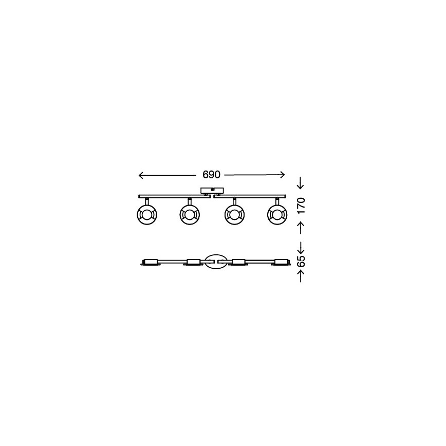 Briloner 2798-042 - LED Lampa STONE 4xLED/4,5W/230V