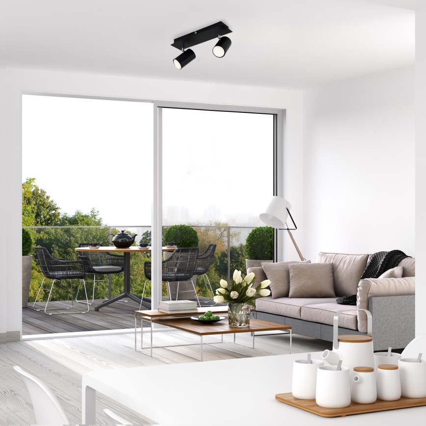 Briloner 2857-025 - Starmetis SPOT 2xGU10/40W/230V melns