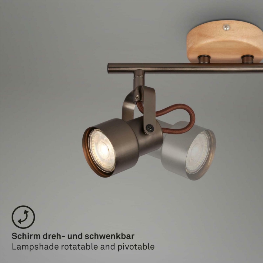 Briloner 2872-045 - LED Starmetis TAHUN 4xGU10/5W/230V 3000K brūna
