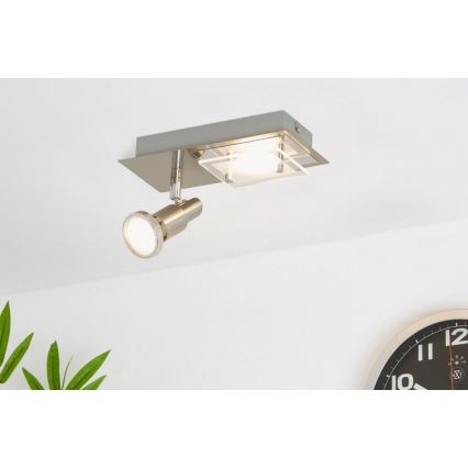 Briloner 2879-022 - LED Griestu lampa COMBINATA 1xGU10/3W + LED/5W/230V