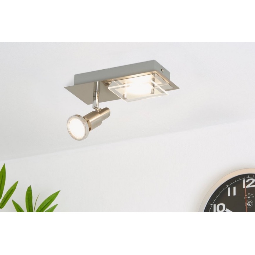 Briloner 2879-022 - LED Griestu lampa COMBINATA 1xGU10/3W + LED/5W/230V