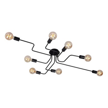 Briloner 2888-085 - Virsapmetuma lustra FARETTO 8xE27/60W/230V melna
