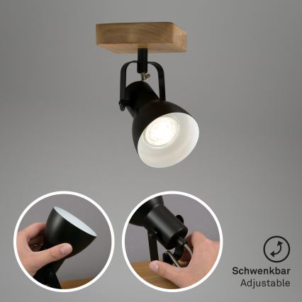Briloner 2902-015 - Starmetis SPOT 1xGU10/35W/230V gumijkoks