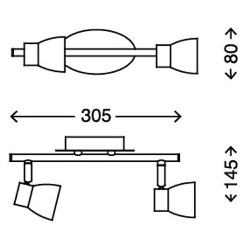 Briloner 2914-022 - LED Starmetis 2xGU10/3W/230V 3000K