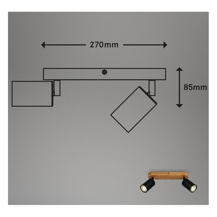 Briloner 2922-025 - Starmetis SPOT 2xGU10/9W/230V