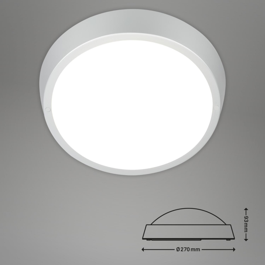 Briloner 3018-014 - LED Vannas istabas griestu lampa HAGEN LED/24W/230V IP44 balta