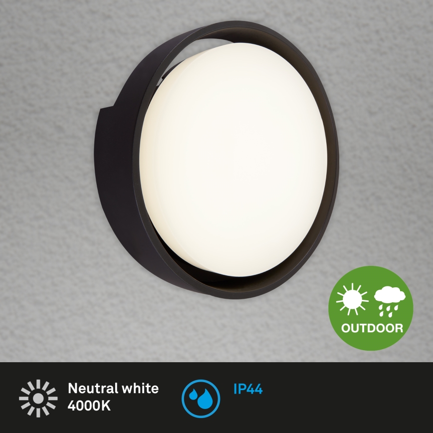 Briloner 3019-015 - LED Āra sienas lampa GENUA LED/18W/230V IP44 melna