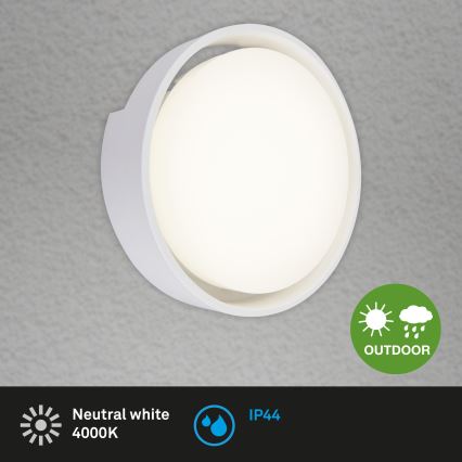 Briloner 3019-016 - LED Āra sienas lampa GENUA LED/18W/230V IP44 balta