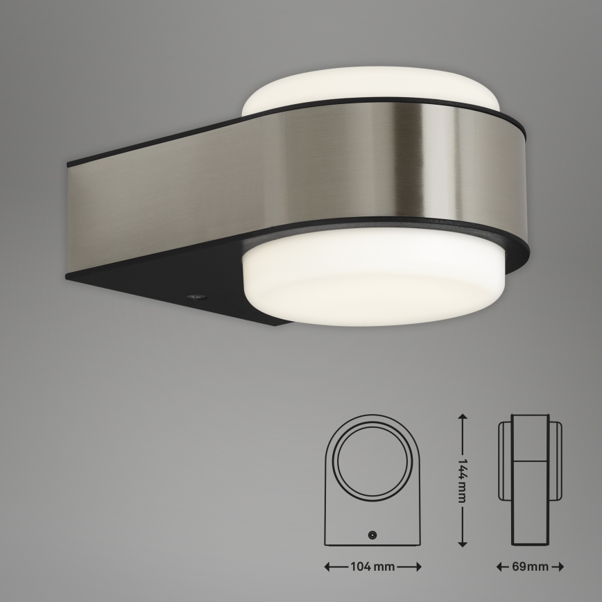 Briloner 3035-012- LED Āra sienas lampa HANAU LED/6,5W/230V IP44 hroms