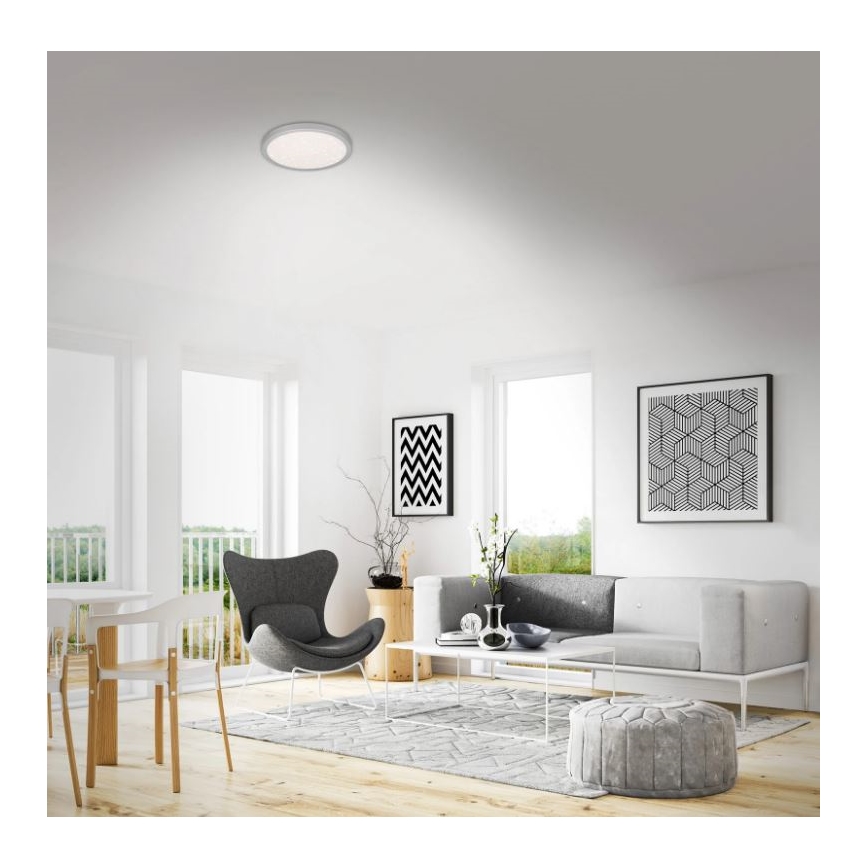 Briloner 3048-014 - LED Griestu lampa RUNA LED/18W/230V sudraba