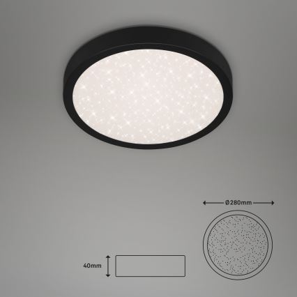 Briloner 3048-015 - LED Griestu lampa RUNA LED/18W/230V melna