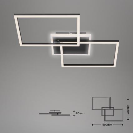 Briloner 3049-015 - LED Aptumšojama griestu lampa FRAME LED/40W/230V + tālvadības pults