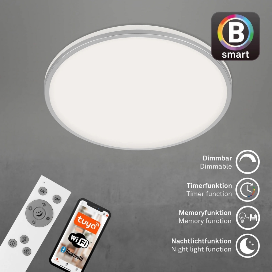 Briloner 3065-014 - LED griestu lampa ar regulējamu spilgtumu IVY LED/42W/230V Wi‑Fi Tuya diam. 49 cm + tālvadības pults