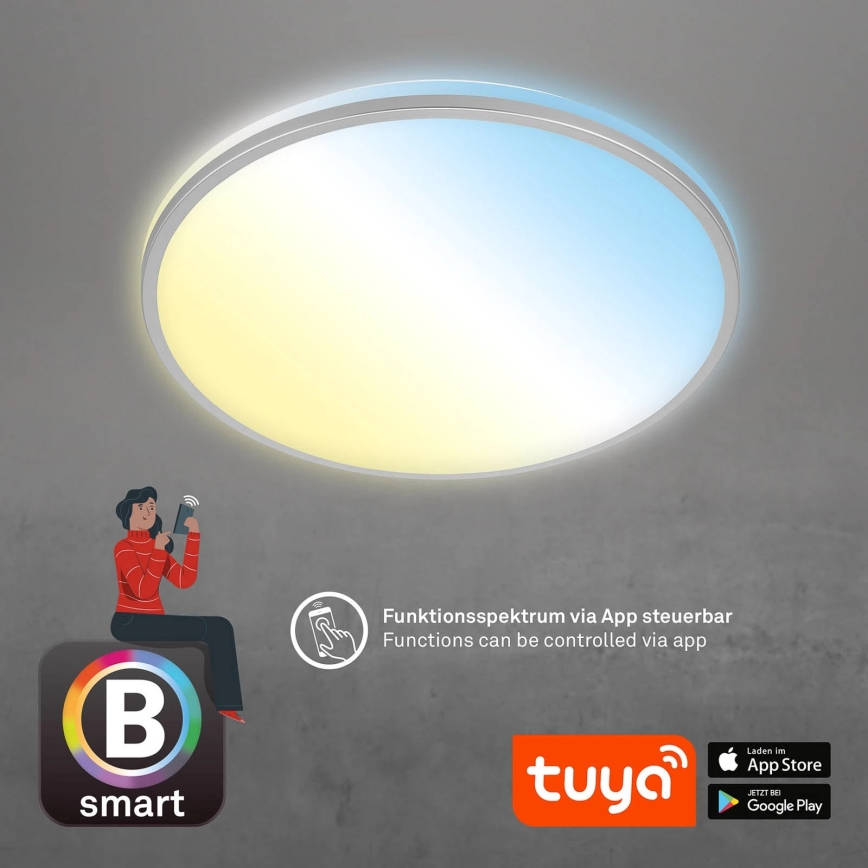 Briloner 3065-014 - LED griestu lampa ar regulējamu spilgtumu IVY LED/42W/230V Wi‑Fi Tuya diam. 49 cm + tālvadības pults