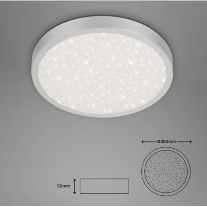 Briloner 3071-014 - LED Griestu lampa RUNA LED/24W/230V sudraba