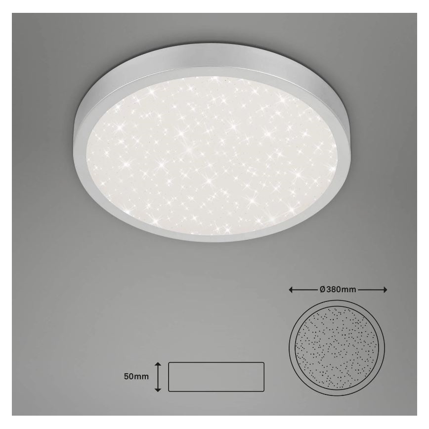 Briloner 3071-014 - LED Griestu lampa RUNA LED/24W/230V sudraba