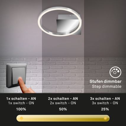 Briloner 3106-018 - LED Aptumšojams griestu gaismeklis FRAMES LED/7,5W/230V