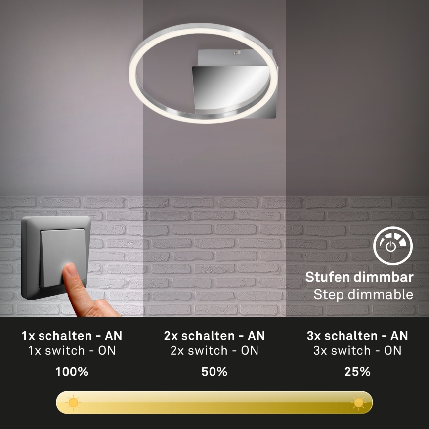 Briloner 3106-018 - LED Aptumšojams griestu gaismeklis FRAMES LED/7,5W/230V