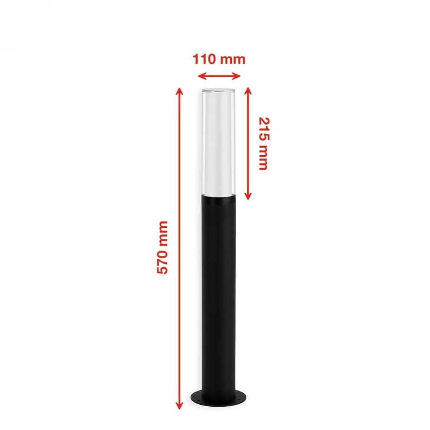 Briloner 311405TF - LED Āra lampa LED/8W/230V IP44 4000K 57 cm melna