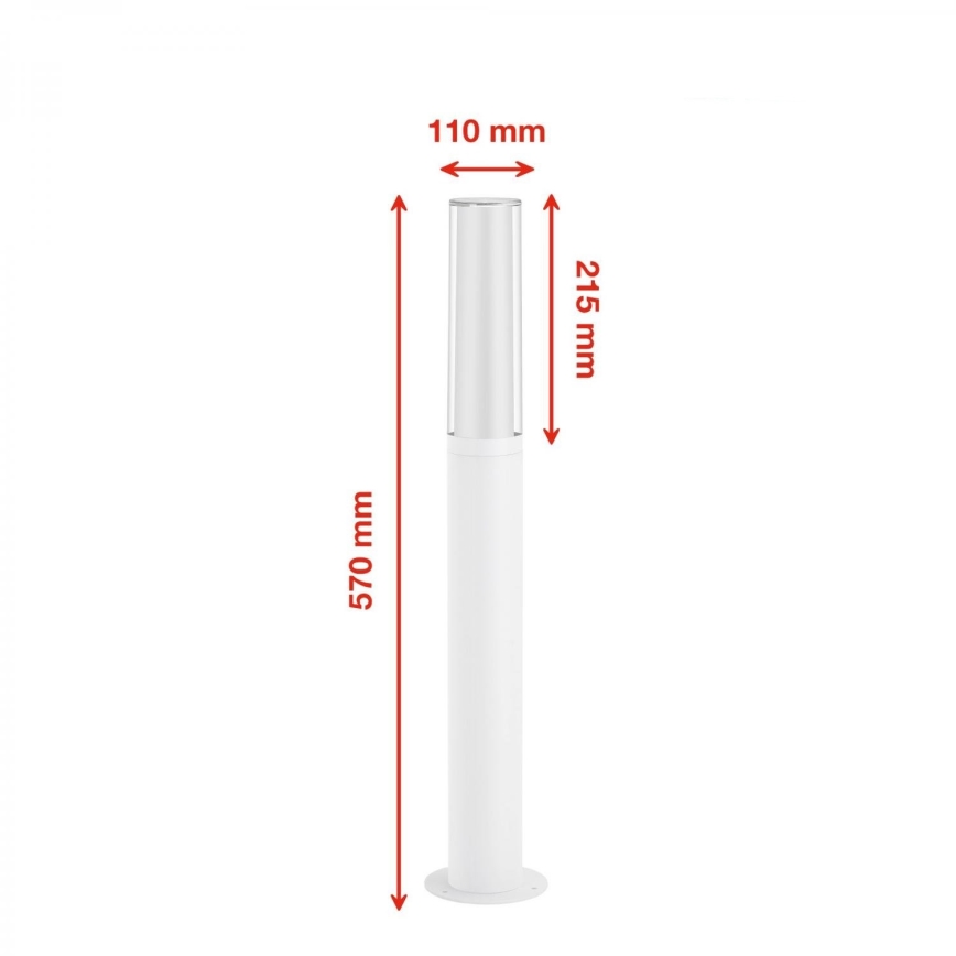 Briloner 311406TF - LED Āra lampa LED/8W/230V IP44 4000K 57 cm balta