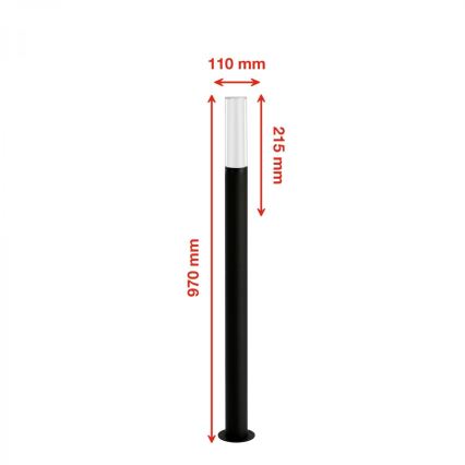 Briloner 311505TF - LED Āra lampa LED/8W/230V IP44 4000K 97 cm melna