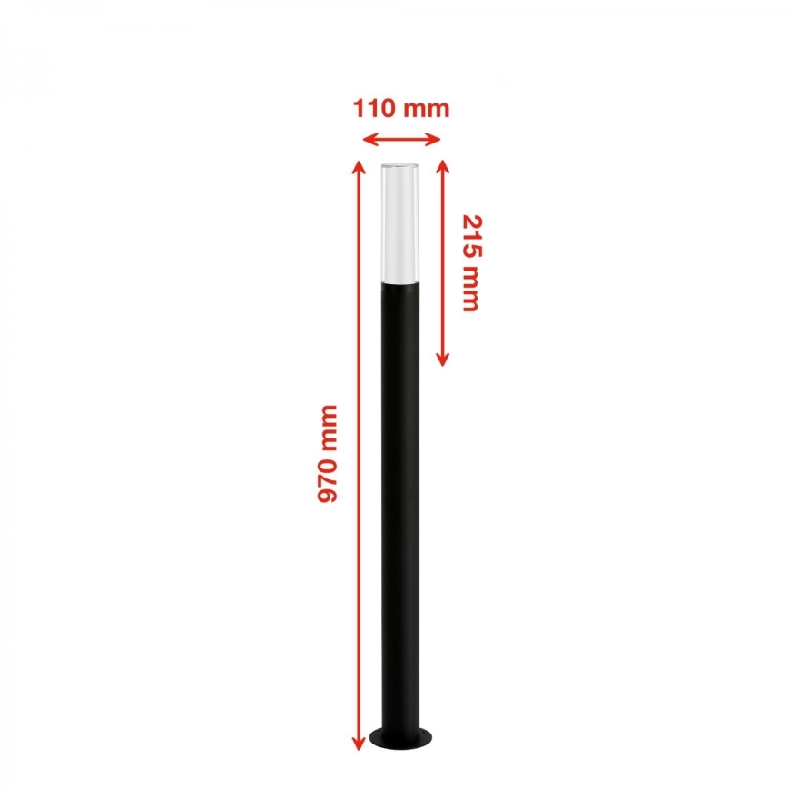 Briloner 311505TF - LED Āra lampa LED/8W/230V IP44 4000K 97 cm melna