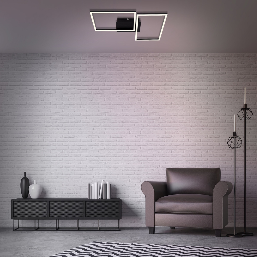 Briloner 3149-018 - LED Aptumšojama virsapmetuma lustra FRAME 2xLED/15W/230V + tālvadības pults