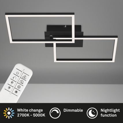 Briloner 3149-018 - LED Aptumšojama virsapmetuma lustra FRAME 2xLED/15W/230V + tālvadības pults